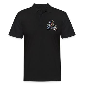 Motocross Femmes Filles Fille - Polo Homme - noir - Devant - Kai (181cm)
