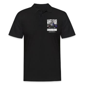 Rollstuhlbasketball Rollstuhl Basketball - Männer Poloshirt - Schwarz - Vorne - Kai (181cm)