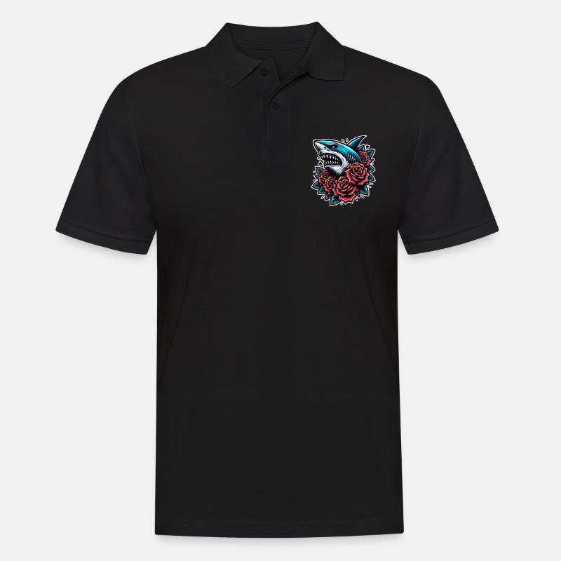 Requin - Polo Homme - noir