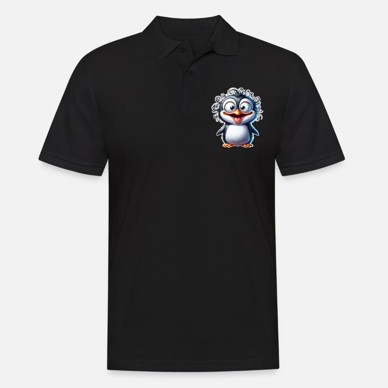 Pinguin - Männer Poloshirt - Schwarz