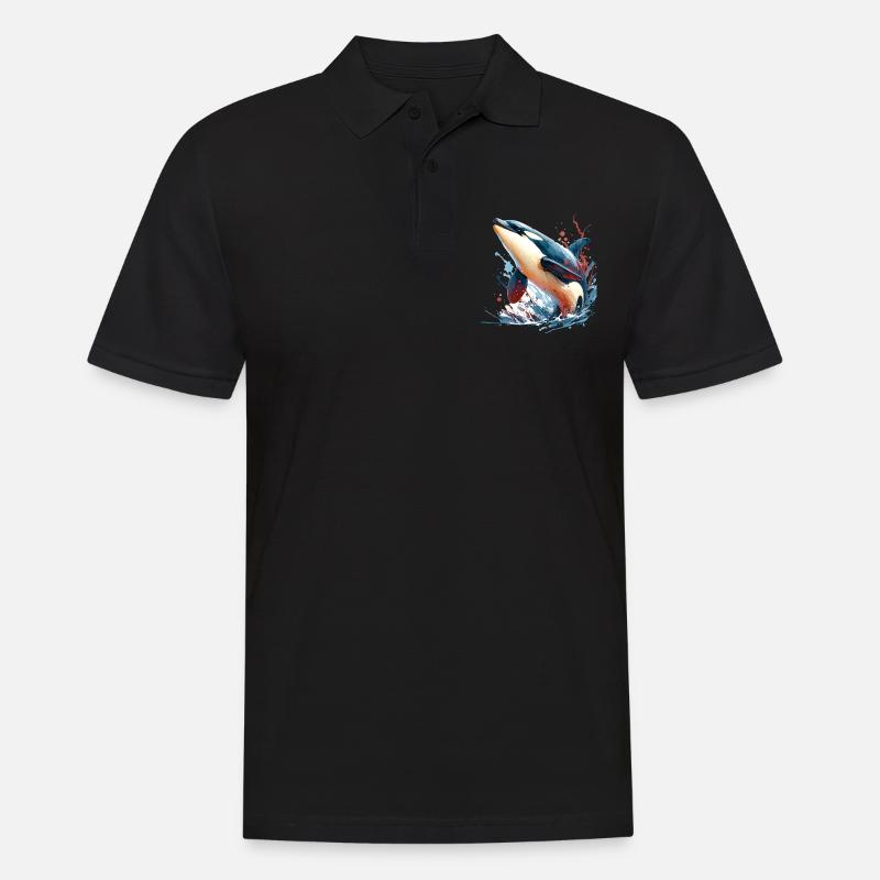 Orca Killer Whale - Men's Polo Shirt - black