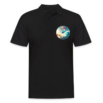 Kitesurf Kitesurfer Kiteboard - Polo Homme - noir - Devant - Kai (181cm)