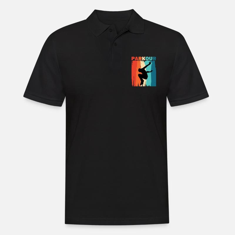 Parkour - Männer Poloshirt - Schwarz