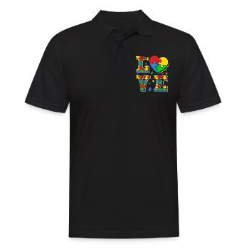Autismus Autisten Love - Männer Poloshirt - Schwarz - Vorne - Kai (181cm)