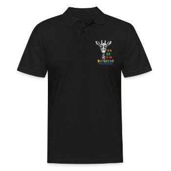 Autismus Autisten - Männer Poloshirt - Schwarz - Vorne - Kai (181cm)