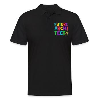 Architekt - Männer Poloshirt - Schwarz - Vorne - Kai (181cm)
