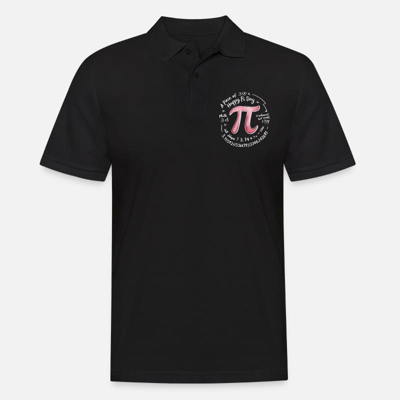 Pi - Männer Poloshirt - Schwarz