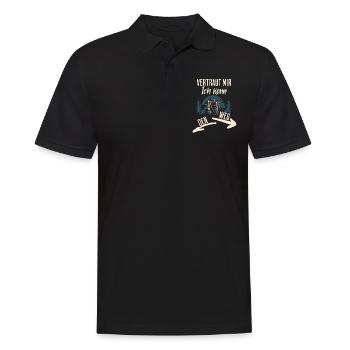 Wander - Men's Polo Shirt - black - Front - Kai (181cm)