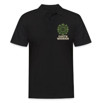 Krieger Der Erde Naturliebhaber - Männer Poloshirt - Schwarz - Vorne - Kai (181cm)
