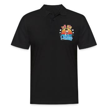 Ich Bin 1. Klasse Fußball Schulkind - Männer Poloshirt - Schwarz - Vorne - Kai (181cm)