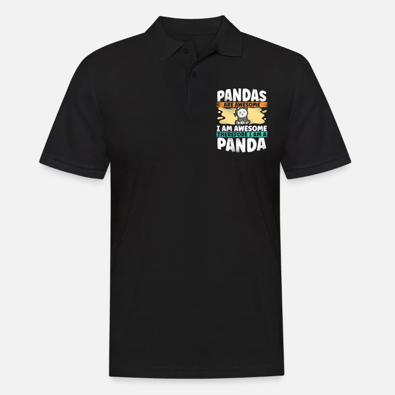 Panda - Polo Homme - noir