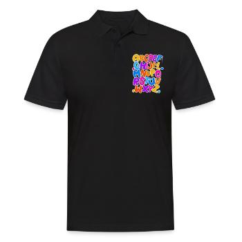 Abc School Enrollment Schoolchild - Men's Polo Shirt - black - Front - Kai (181cm)