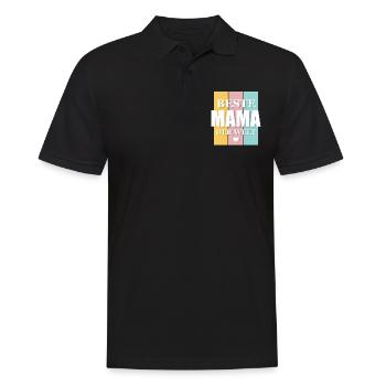 Beste Mama Der Welt - Männer Poloshirt - Schwarz - Vorne - Kai (181cm)