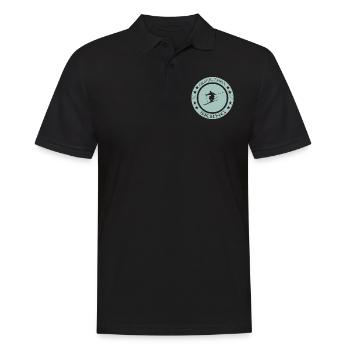 Okay but first skiing - Männer Poloshirt - Schwarz - Vorne - Kai (181cm)