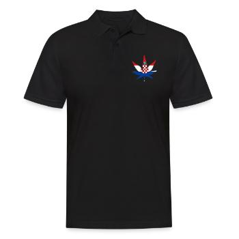 Weed ganja croatia Kroatien - Männer Poloshirt - Schwarz - Vorne - Kai (181cm)