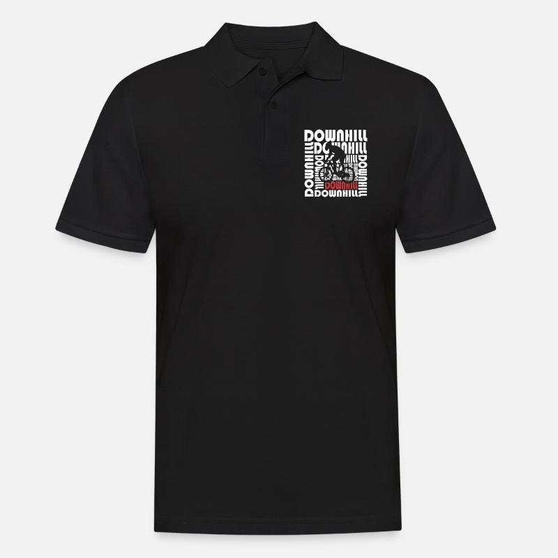 Downhill - Männer Poloshirt - Schwarz