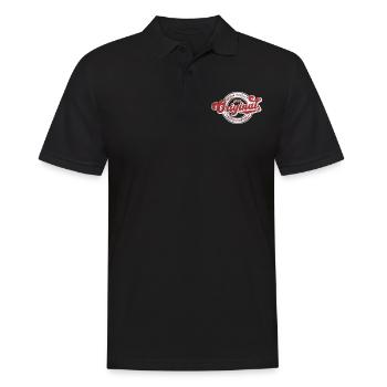 Denim original de qualité rétro vintage rouge blanc - Polo Homme - noir - Devant - Kai (181cm)