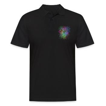 Confetti Cologne Carnival Rainbow Disguise - Men's Polo Shirt - black - Front - Kai (181cm)