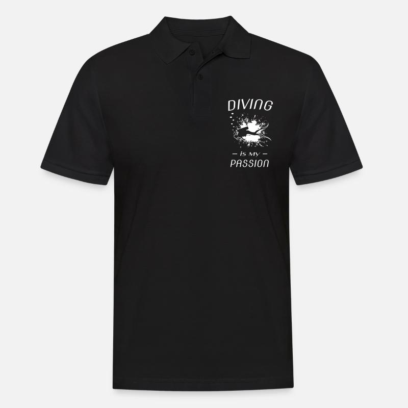 diving - Männer Poloshirt - Schwarz