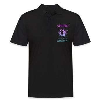 Skifahren - Männer Poloshirt - Schwarz - Vorne - Kai (181cm)