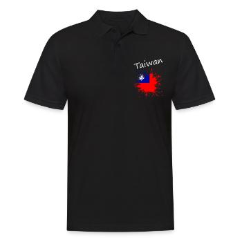 Taiwan - Männer Poloshirt - Schwarz - Vorne - Kai (181cm)
