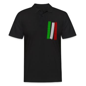 Drapeau national italien de couleurs drapeau créatif - Polo Homme - noir - Devant - Kai (181cm)