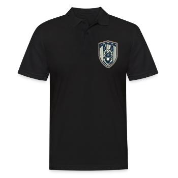 Dog's head badge - Men's Polo Shirt - black - Front - Kai (181cm)