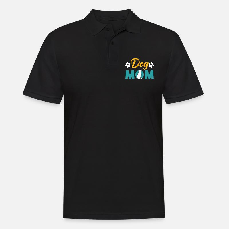 hunde mama - Männer Poloshirt - Schwarz