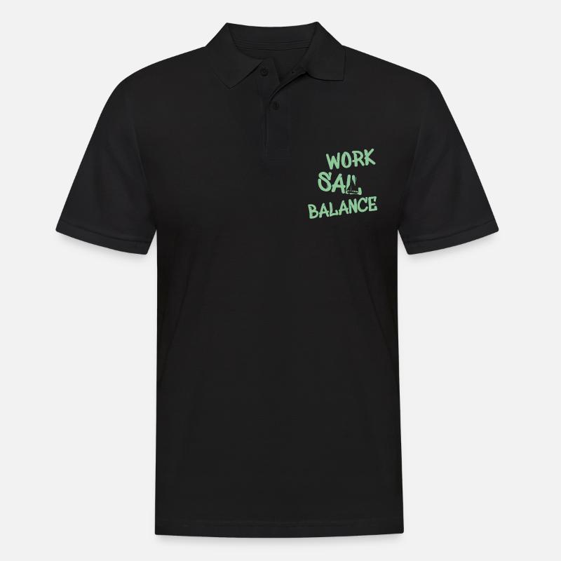 Work Sail Balance - Männer Poloshirt - Schwarz