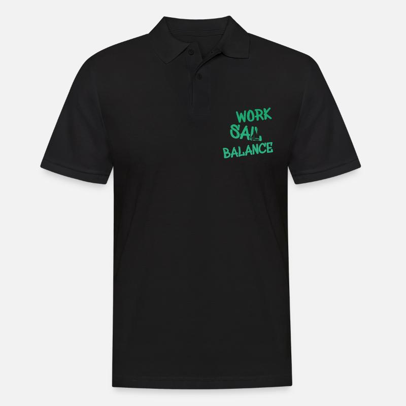 Segeldesign Segelboot Sailing - Männer Poloshirt - Schwarz