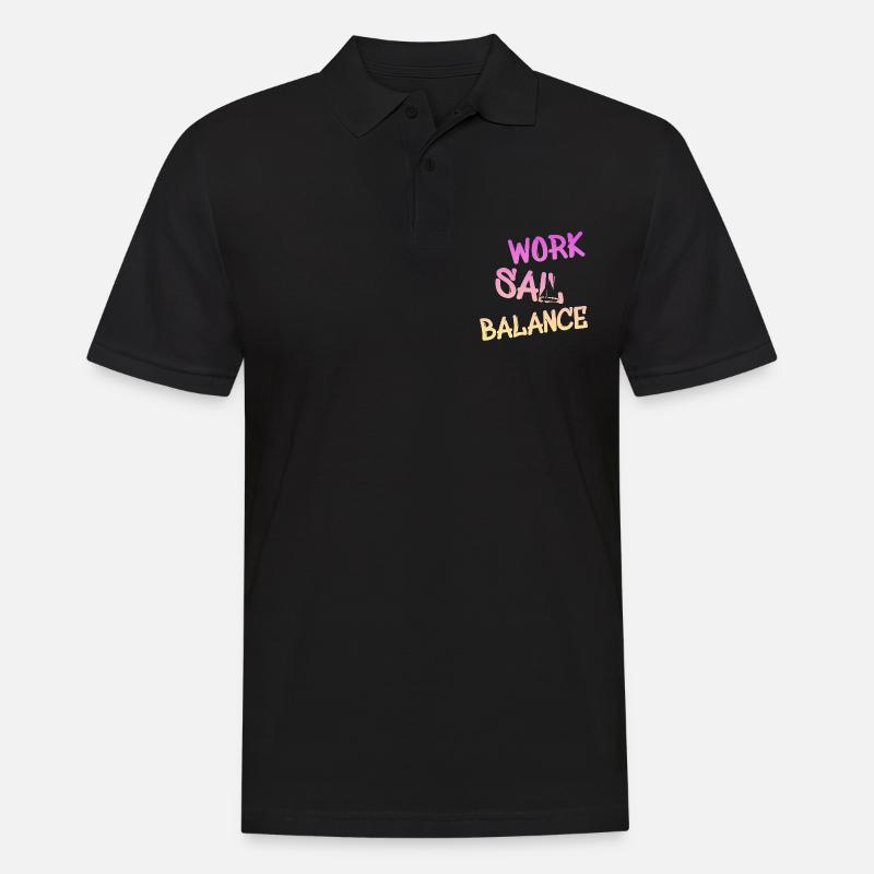 Sailing - Männer Poloshirt - Schwarz
