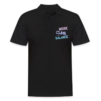 Kletter Klettersteig Kletterer Climbing - Männer Poloshirt - Schwarz - Vorne - Kai (181cm)