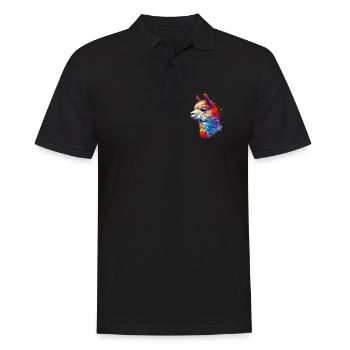 Alpaca - Men's Polo Shirt - black - Front - Kai (181cm)
