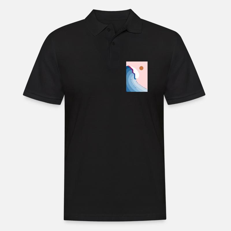 Dance with the waves 2 - Männer Poloshirt - Schwarz