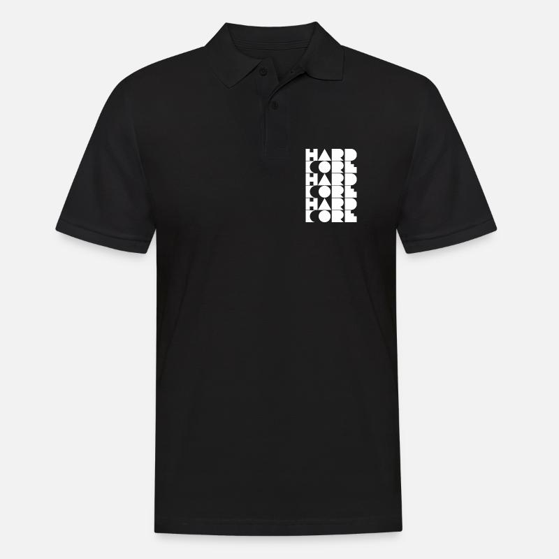 Hardcore Grid Typography - Pikétröja herr - svart