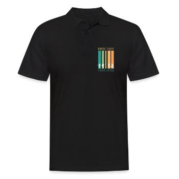 T-shirt Retro Dance D’abord Penser Plus Tard - Polo Homme - noir - Devant - Kai (181cm)
