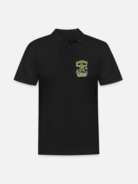Angler Der war sooo groß - Männer Poloshirt - Schwarz