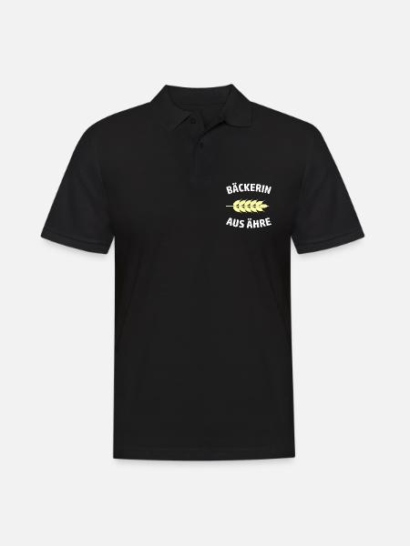 Bäckerin aus Ähre - Männer Poloshirt - Schwarz