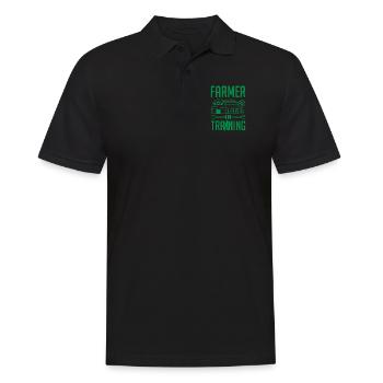 Landwirt in Ausbildung Landwirtschaft - Männer Poloshirt - Schwarz - Vorne - Kai (181cm)