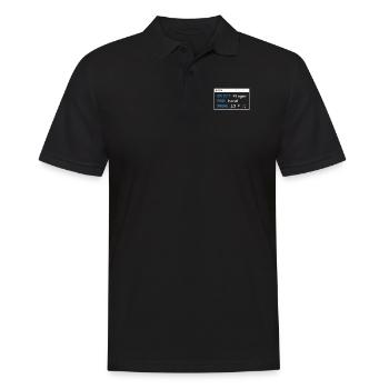 Hacking Code Cybersécurité Selected Finger Hacker - Polo Homme - noir - Devant - Kai (181cm)