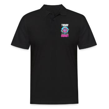 Donut heute Ich will kein Donut sein - Männer Poloshirt - Schwarz - Vorne - Kai (181cm)