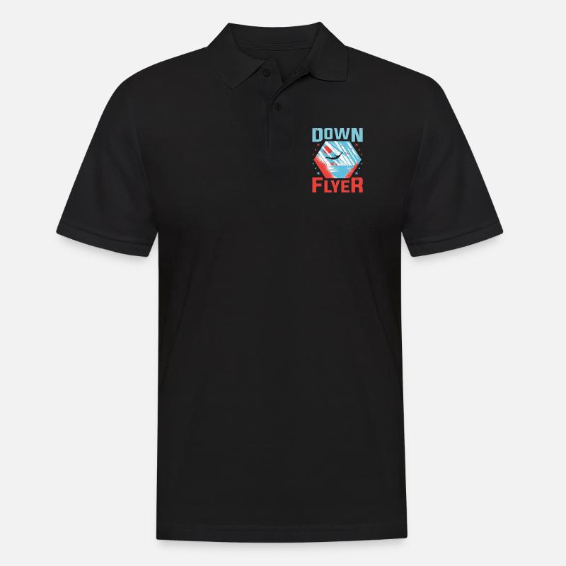 Down Flyer Cliff Jumping - Men's Polo Shirt - black