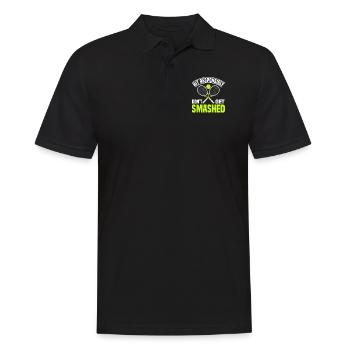 Hit Responsibily Don't Get Smashed Tennis - Men's Polo Shirt - black - Front - Kai (181cm)