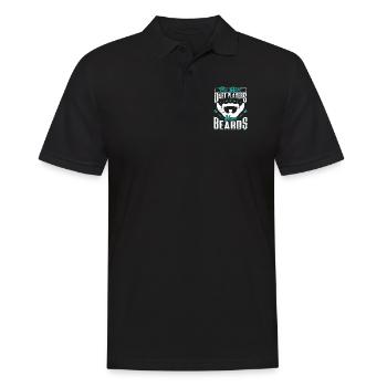Beste Dartspieler haben Bärte Darts - Männer Poloshirt - Schwarz - Vorne - Kai (181cm)