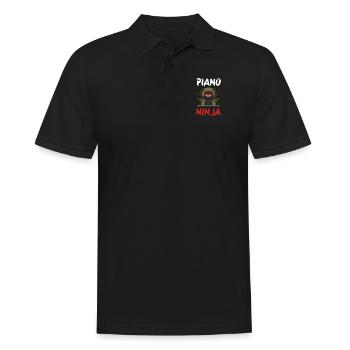 Pianist Classic Music Piano Ninja - Men's Polo Shirt - black - Front - Kai (181cm)