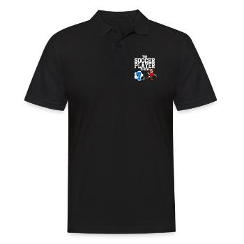 Soccer Player Is Now 7 Boy Soccer Birthday - Men's Polo Shirt - black - Front - Kai (181cm)