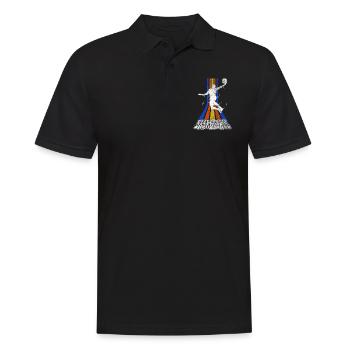 Basketteur Basketteur Dunking Vintage Retro - Polo Homme - noir - Devant - Kai (181cm)