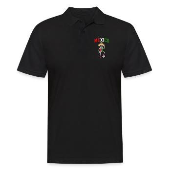 Skeleton Boy Men Mexique Footballeur - Polo Homme - noir - Devant - Kai (181cm)