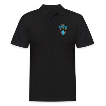 This Saurus Is 2 Dinosaur Footprint Birthday - Men's Polo Shirt - black - Front - Kai (181cm)