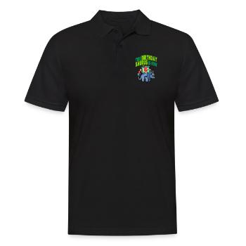 This Birthday Saurus Is Now 6 Dinosaur - Men's Polo Shirt - black - Front - Kai (181cm)